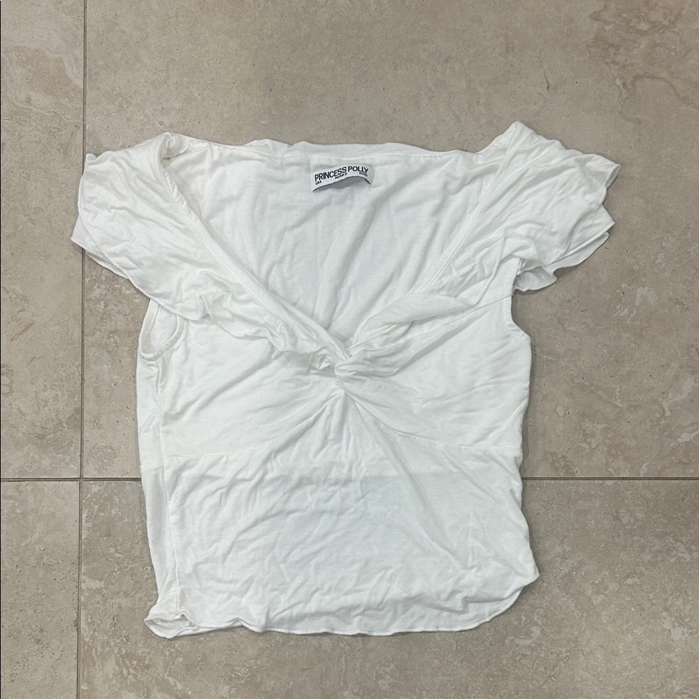 Princess Polly Crisp White Short Sleeve Tee